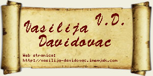 Vasilija Davidovac vizit kartica